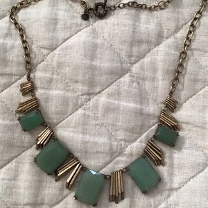 JCrew jade green necklace